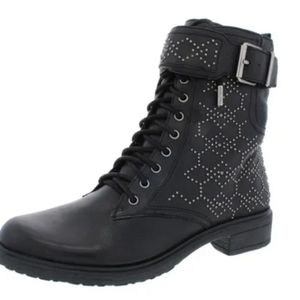 Vince Camuto studded leather combat boots
